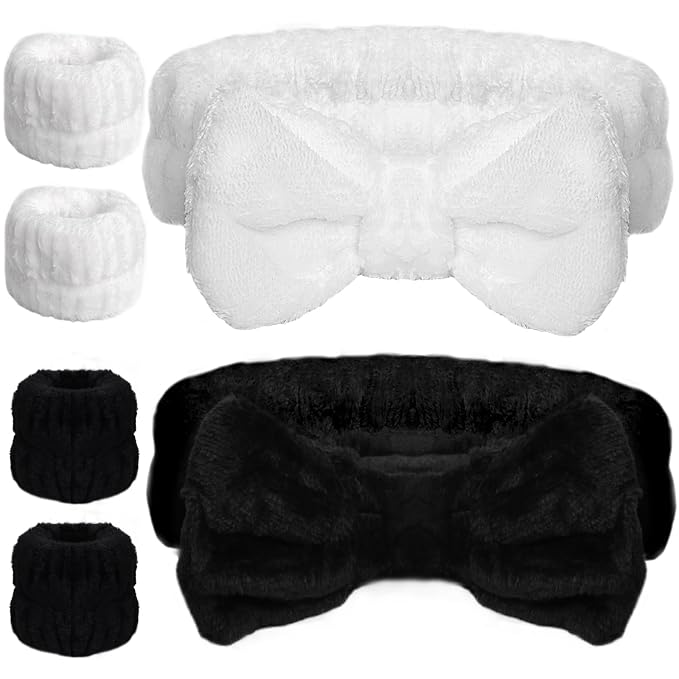WSYUB Spa Wristbands and Headband Set by WSYUB