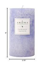Aroma Naturals Essential Oil Scented Pillar Candle, Tranquility, 2.75 Inch X 5 - Image 5