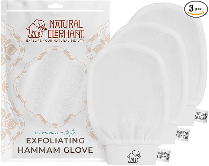 Natural Elephant Exfoliating Hammam Glove | Authentic Moroccan Kessa Body Scrub by NaturalElephant