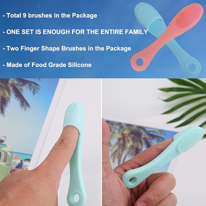 9-in-1 Face Scrubber Face Cleaning Brushes Super Soft Silicone Cleanser Brush - Image 5
