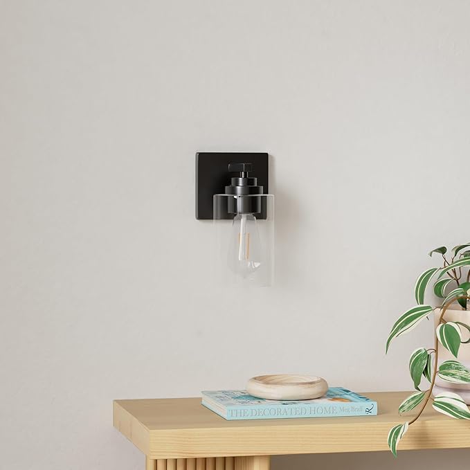 Set of 2 Wall Sconces for Bathroom, Modern Vanity Light Fixtures, Matte Black - Image 2
