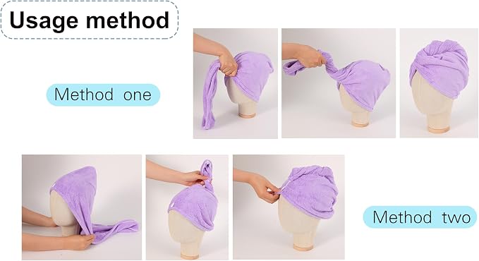 Microfiber Hair Drying Towel Wrap - Image 10