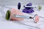 Rose Quartz + Jade Roller for Face and Neck Massage, Dual Gemstones - Image 5