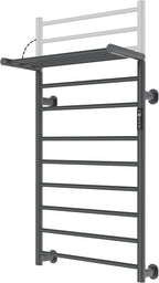 Foldable Heated Towel Rack, Dual-Zone Electric Towel Warmer Rack by Caldayx