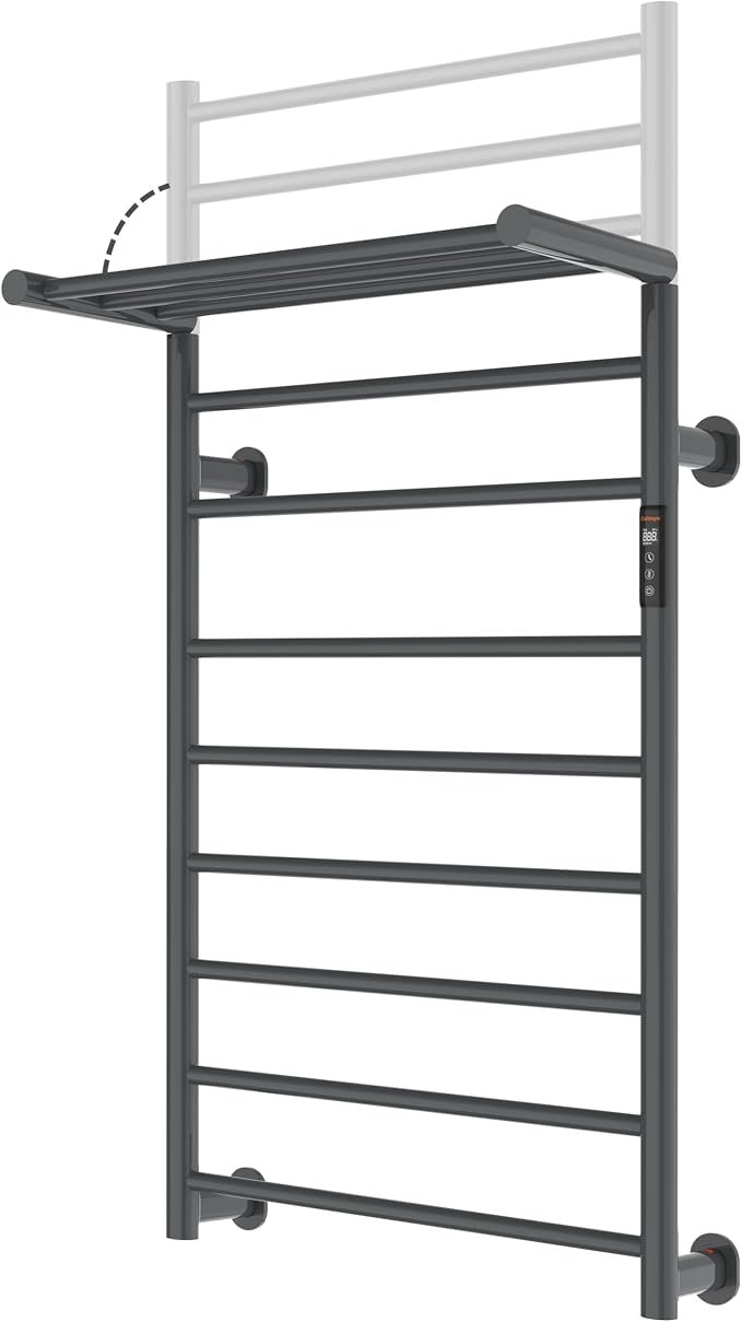 Foldable Heated Towel Rack, Dual-Zone Electric Towel Warmer Rack by Caldayx