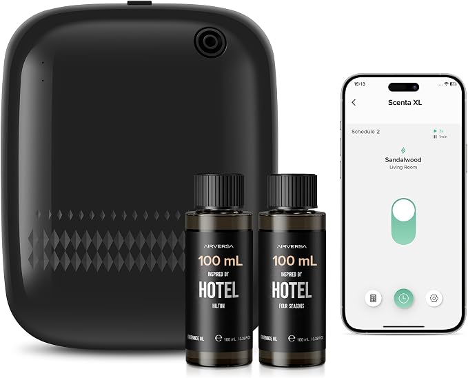 Smart Waterless Essential Oil Diffuser Hotel Scent Starter Kit by Airversa