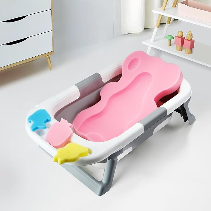 PandaEar Baby Bath Sponge Infant Soft Sponge Mat, Baby Bath Mat Newborn Odor - Image 2