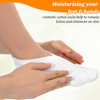 6 Pairs Moisturizing Socks Gloves Set, Spa Foot Moisturizer Socks & Cotton - Image 6