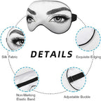 Sexy Eyes Sleep Eye Mask Woman Eyelashes Eyebrows Beautiful Silk Eye Mask - Image 3