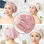 Jseng 3PC Microfiber Hair Towel Caps, Extreme Soft & Ultra Absorbent, Fast - Image 2
