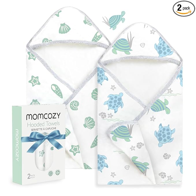 Momcozy Baby Towel with Hooded-Original Design Baby Towel Set -Soft & by Momcozy