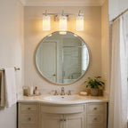 SOLFART Brushed Nickel Bathroom Light Fixtures, 3-Light Modern Vanity Light - Image 4