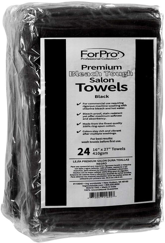 ForPro Professional Collection Premium Bleach Tough Salon Towels, 100% Cotton - Image 2