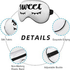 Sweet Dreams Eye Mask Sleeping Mask Cute Eyelashes White Sleep Masks Silky Soft - Image 3