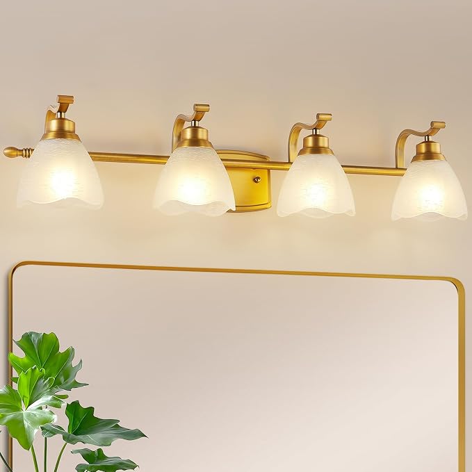 Bathroom Light Fixtures, Brushed Gold Vanity Lights by BringBrightnesstoYourLife