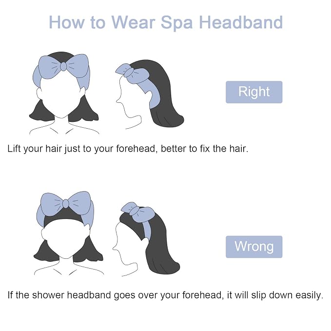 Ondder 8 Pack Spa Headbands for Face Washing - Image 6