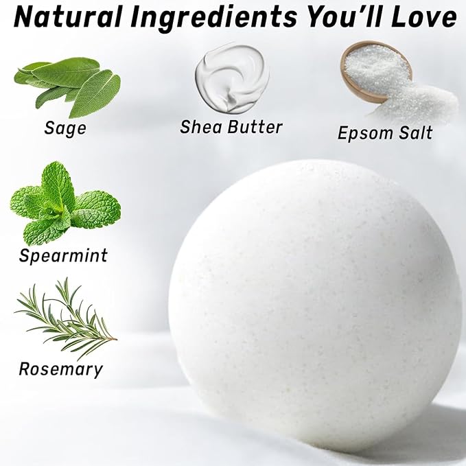 Sage Bath Bombs Spiritual Bath Energy Clearing Protection Shielding Smokeless - Image 3