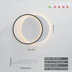 Shine LUEST Modern LED Ceiling Light Fixture Black Semi Flush Mount Light - Image 4