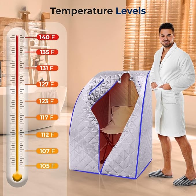 SereneLife Portable Sauna Box for Home, Infrared Sauna Tent - Image 2