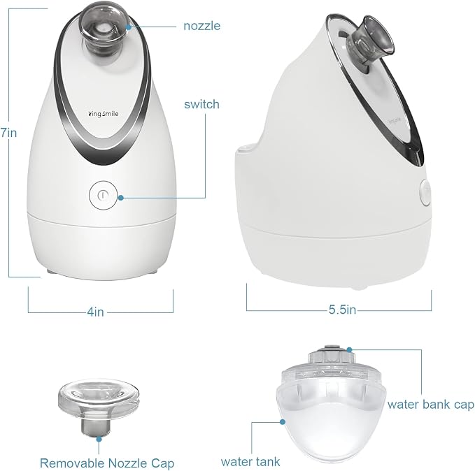 Kingsmile Facial Steamer for Face, 3 in 1 Face Steamer for Facial Deep Cleaning - Image 9