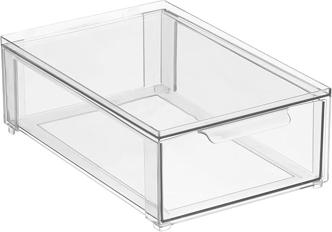 mDesign Plastic Stackable Bathroom Storage Organizer Bin Containers - Image 8