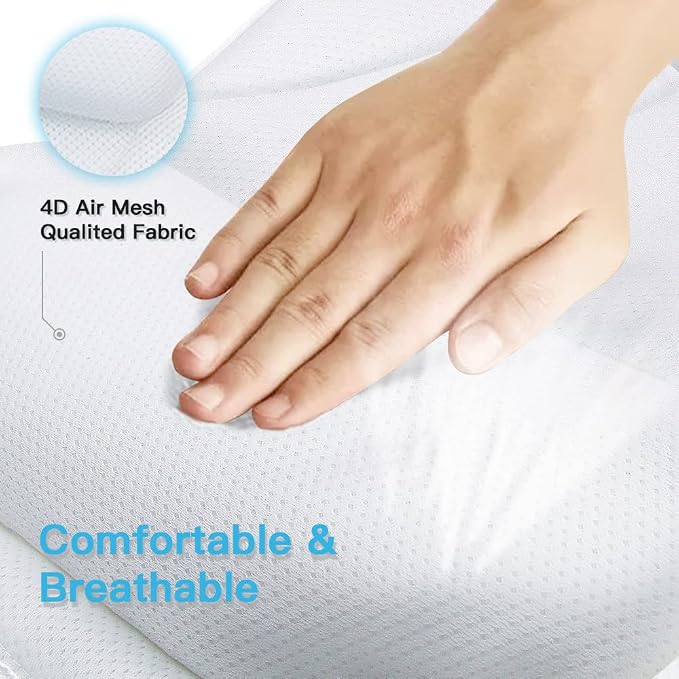Bath Pillow for Tub Luxury Bathtub Pillow for Head and Neck 4D Air Mesh Spa - Image 3