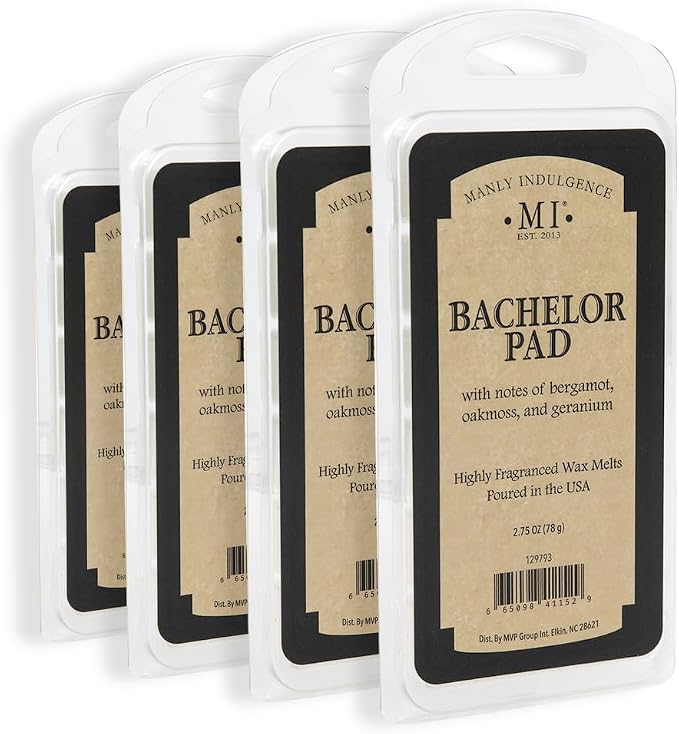 Manly Indulgence Bachelor Pad Scented Wax Melts, Wax Melt Warmer Cubes by ManlyIndulgence