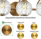 Brushed Antique Brass Bathroom Vanity Light Fixture Vintage Style - Image 4