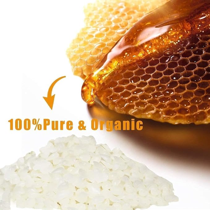 10 LB White Beeswax Pellets for Candle Making, Bees Wax Pastilles for Hair Care - Image 2