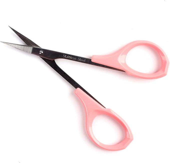 Eyebrow Grooming Scissors 4 Inches Curved Small Craft Lash Scissor by EMILYSTORES