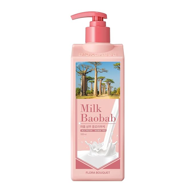 Milk Baobab Hydrating Shampoo, Nourishing Korean Hair Care, Long-Lasting Flora - Image 2