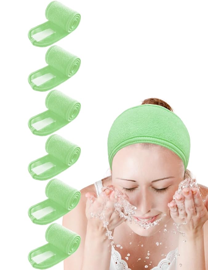 EUICAE Spa Headband Hair Wrap Sweat Head Wrap Non-slip Stretchable Washable by EUICAE