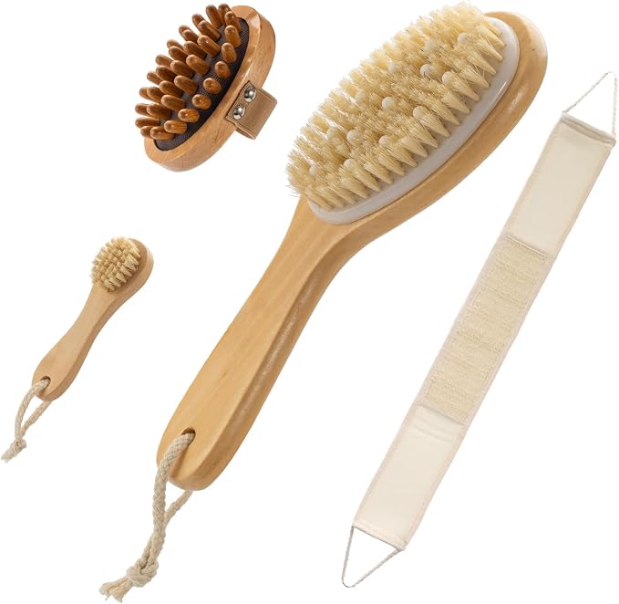 4 Packs Dry Brushing Body Brush Set by Mesiiloly