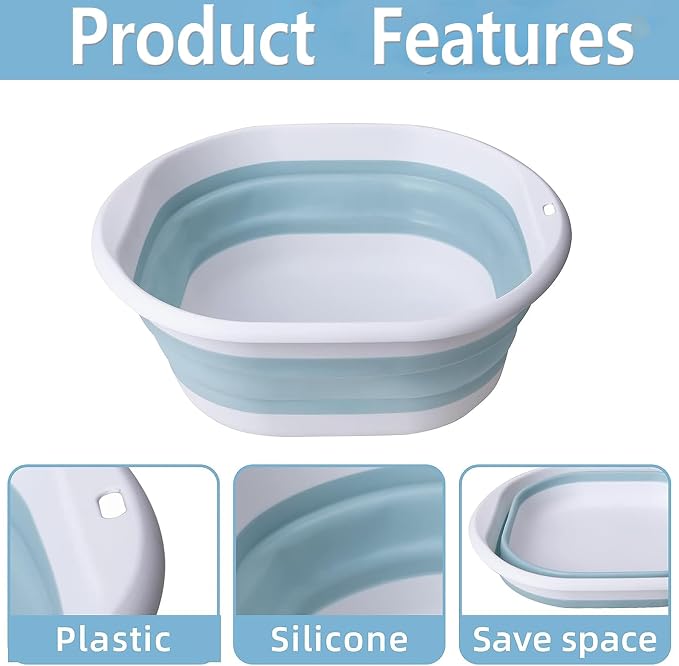 Portable Pool Foot Bath, Collapsible Pool Foot Wash Basin Tub, Foot Bath Basin - Image 4