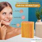 Simple Scents Australia Peach Scented Natural Soap Bars, 3.5oz Moisturizing - Image 5