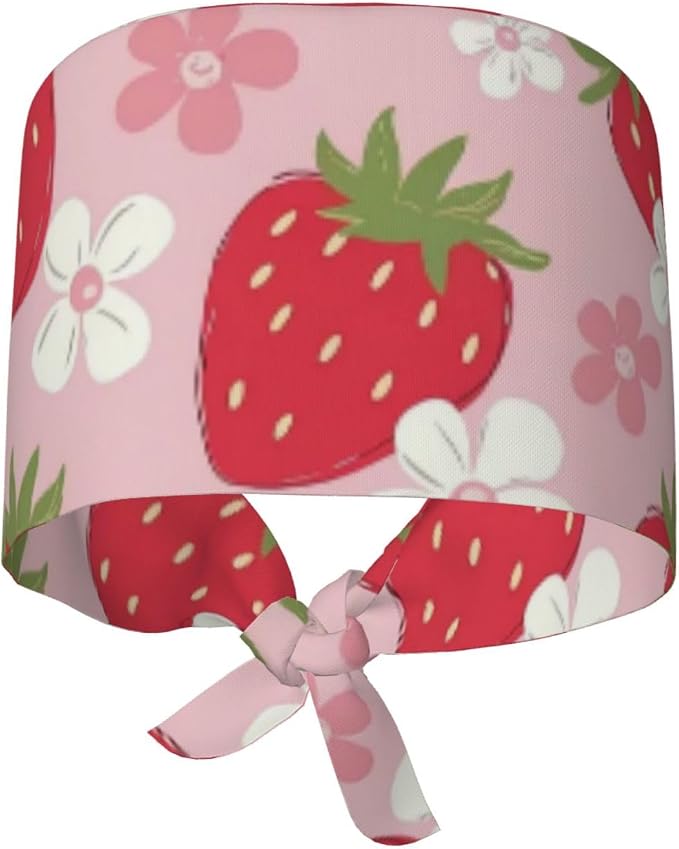 Adjustable Scrub Cap with Buttons & Sweatband, Working Hat with Elastic Tie Back - Image 9