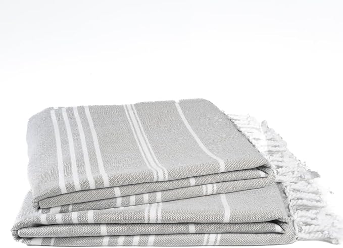 100% Cotton Turkish Beach Towel by 9Threads