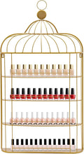 Nail Polish Organizer Wall Mounted, 4-Tier Nail Polish Storage Rack, Metal Nail by Milzeone