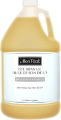 Bon Vital' Rice Bran Oil, 100% Pure and Cold Pressed Carrier Oils by BonVital