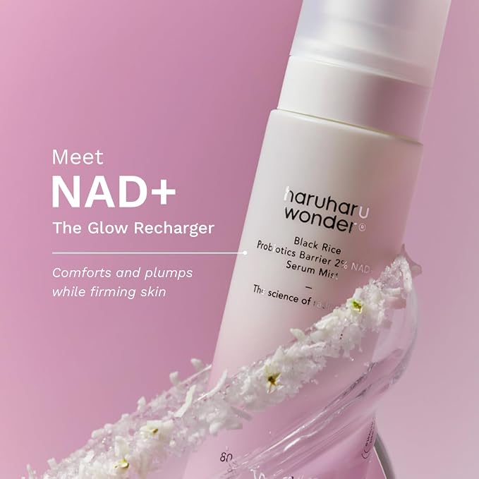 haruharu Wonder Black Rice Probiotics 2% NAD+ Serum Mist, Ultra-Fine Mist - Image 4
