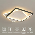 Shine LUEST Black Modern LED Bedroom Ceiling Light Dimmable Flush Mount Ceiling - Image 7