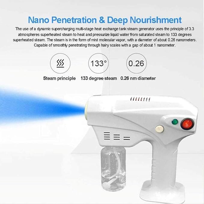 Nano Steam Gun Micro Mist Salon Treatment Hair Steamer Machine, Electric Nano - Image 7