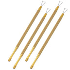 Beavorty Stainless Steel Nail Spatula and Triangle Cuticle Pusher Set 5.12 Inch by Beavorty