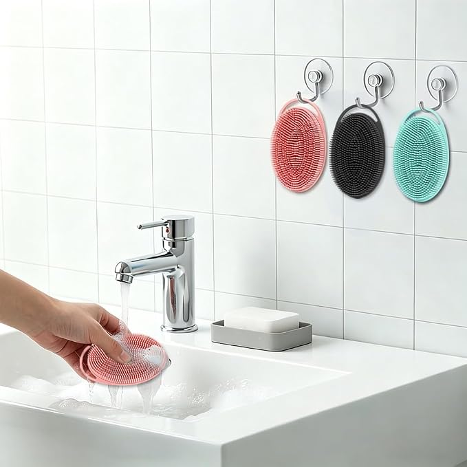 Silicone Body Scrubber 3 Pack Silicone Loofah Exfoliating Body Scrubber Soft - Image 5