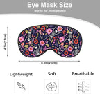 Dancing Skeletons Eye Mask Sleeping Mask Garden Flower Leaves Dead Halloween - Image 2