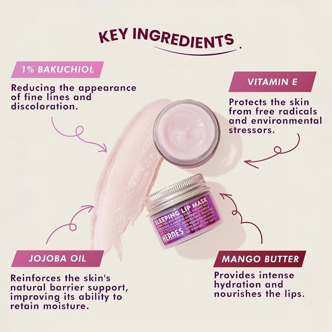 100% Natural Vegan Lip Butter Sleeping Lip Mask, Overnight Lip Moisturizer and - Image 4