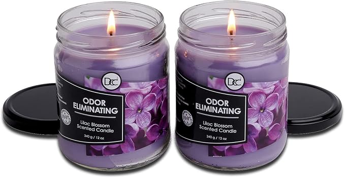 Lilac Blossom Two Pack Odor Eliminating Highly Fragranced Candle - Image 2