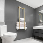 Towel Racks for Bathroom, NEWRAIN Stainless Steel Rolled Towel Storage Wall - Image 4