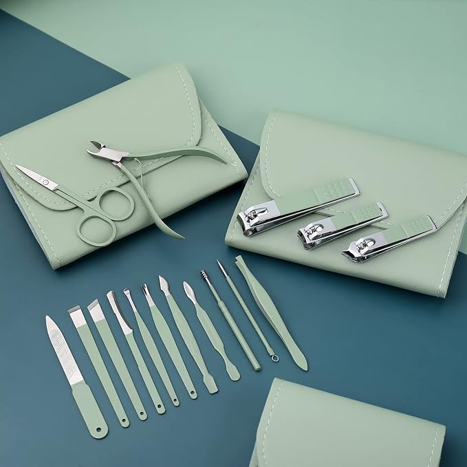 Manicure Set Professional, Nail Clippers, Pedicure Kit, 16 in 1 Grooming Kit - Image 3