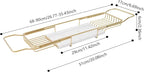 Stainless Steel Bathtub Tray, Expandable Marble Bath Tray - Image 4